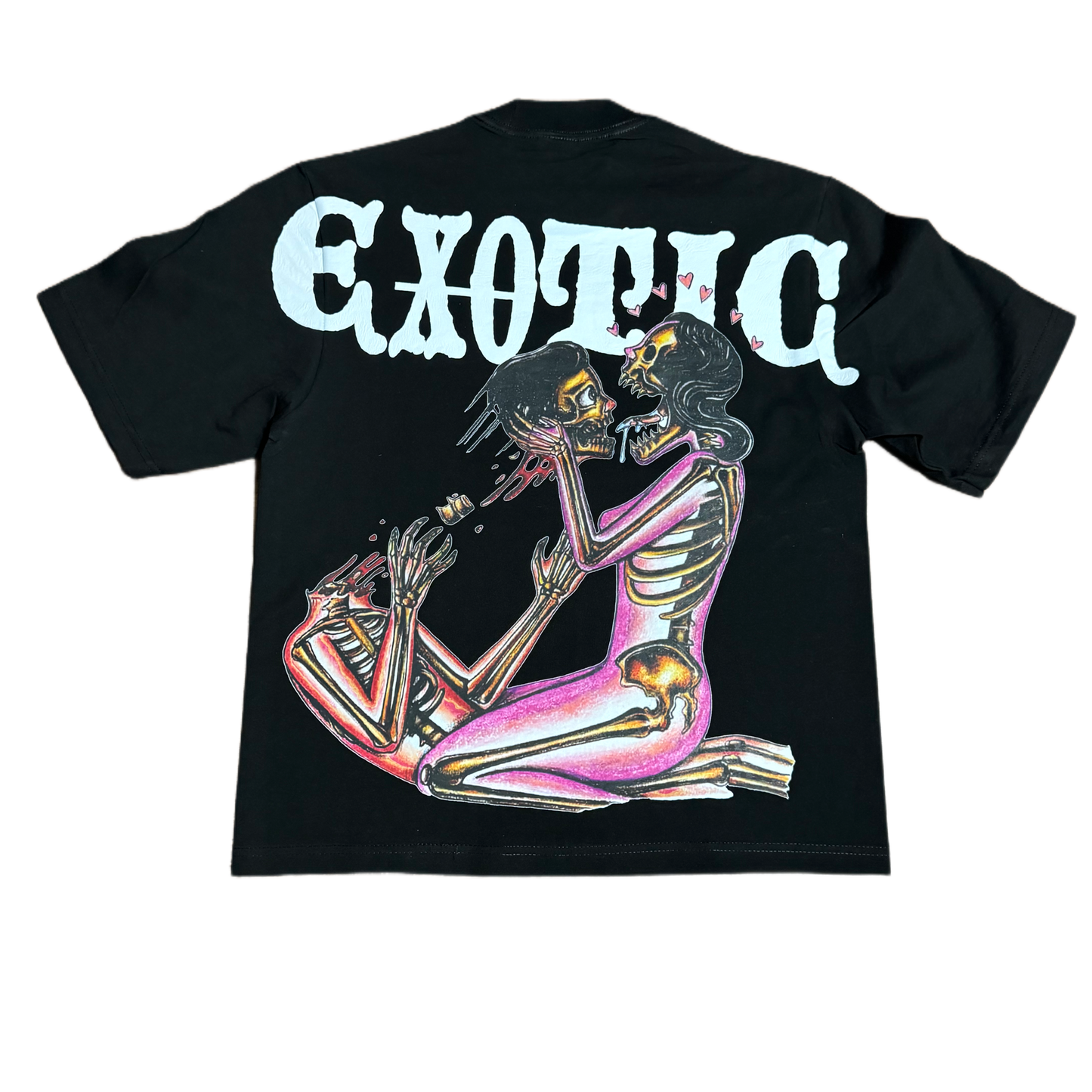 Black Exotic Skeleton Tee