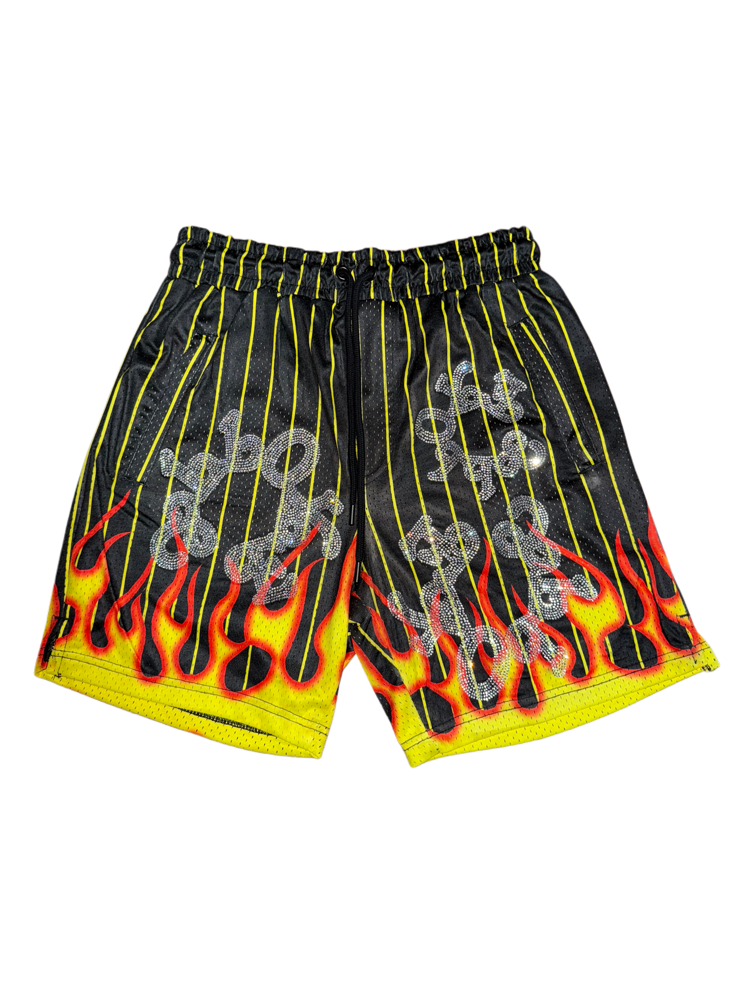 Exotic Pakk Co Flame Mesh Shorts | Custom Streetwear 1 of 1